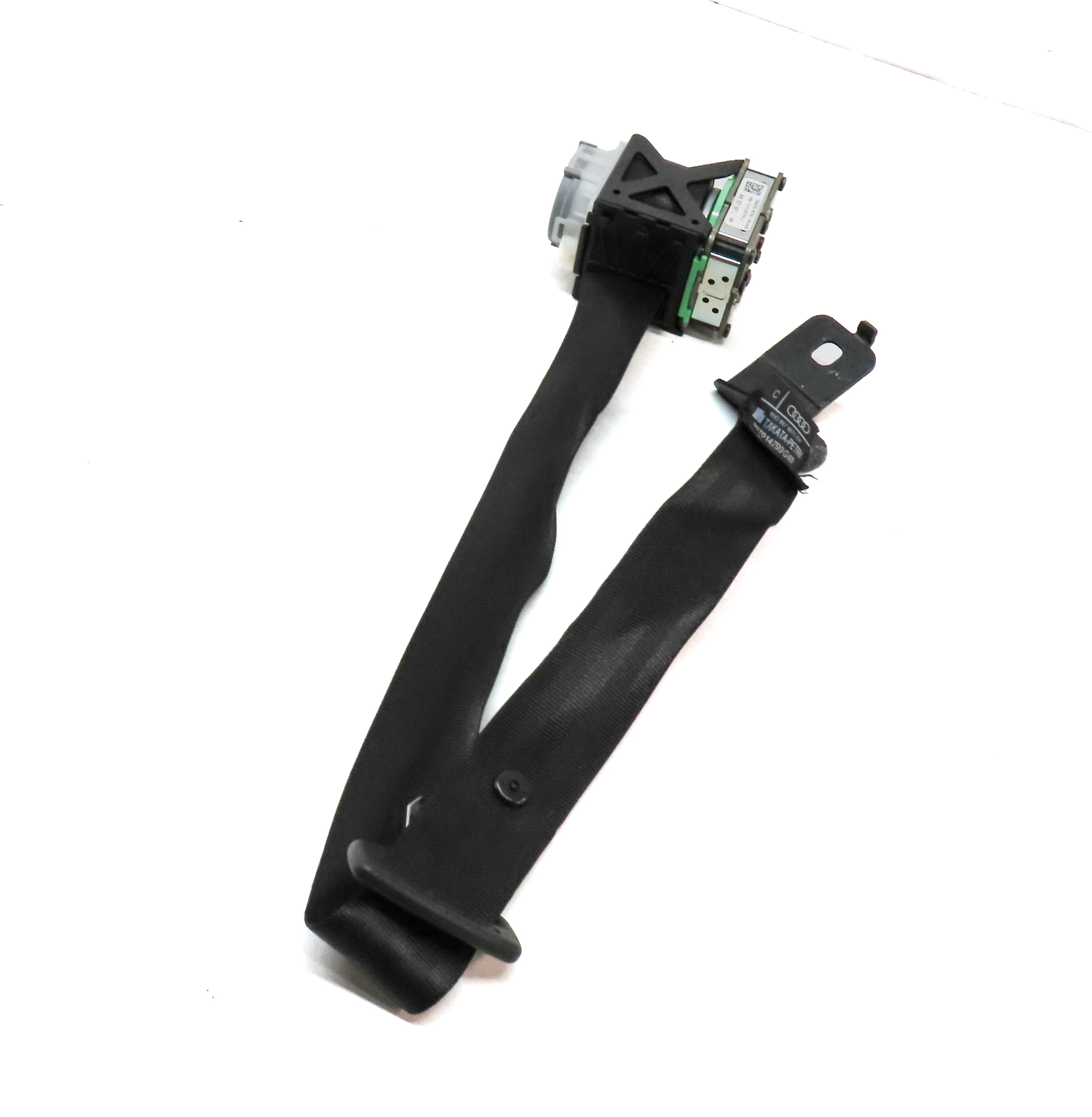 2012 AUDI A8 (D4 4H) REAR LEFT SEAT BELT SEATBELT RETRACTOR (BLACK) — exact item pictured